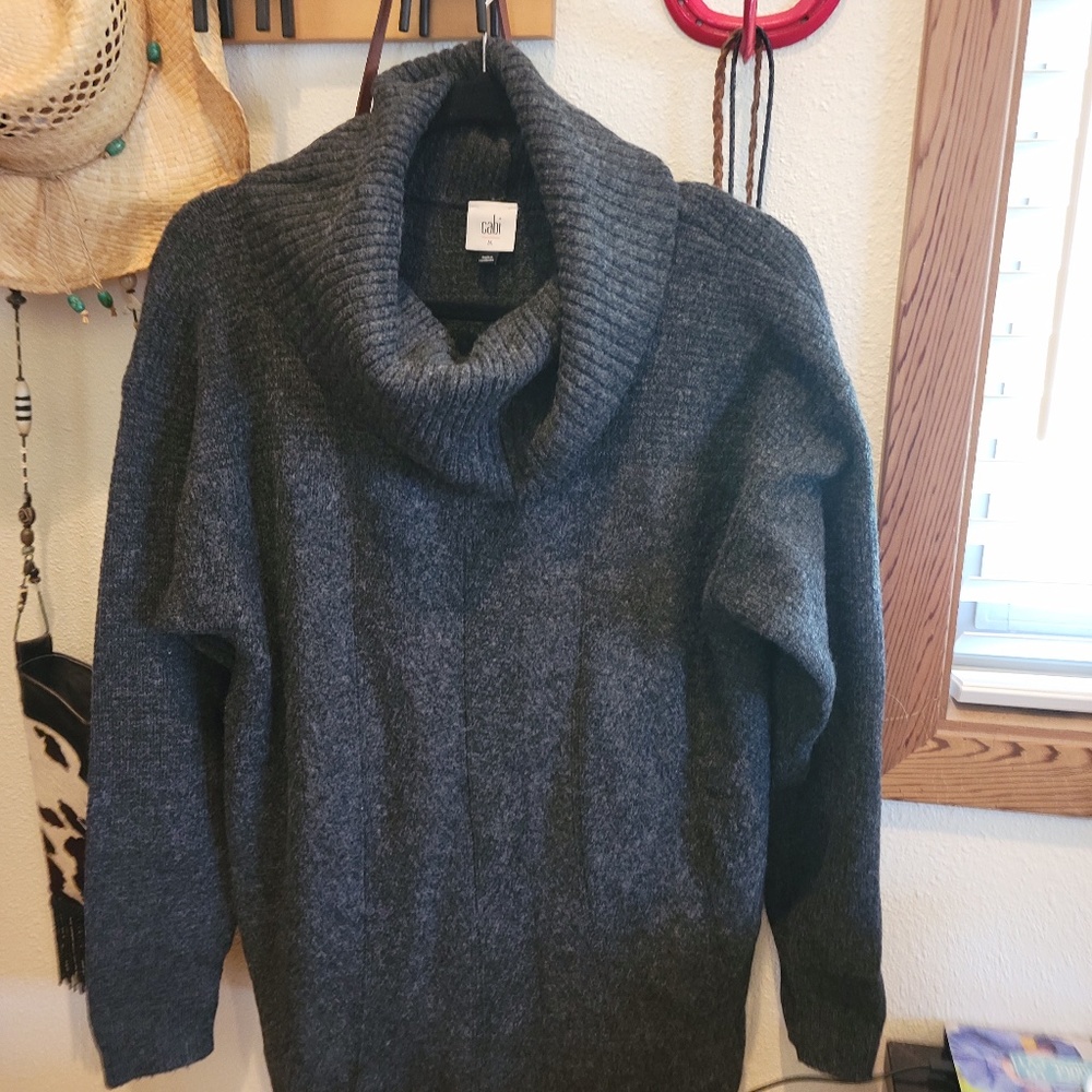 CABI Campfire Pullover sweater, charcoal, Medium